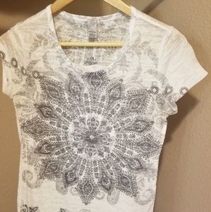 Prana black and white top